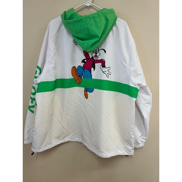 Disney Goofy Character Windbreaker Jacket Green/Yellow/White Adult Size XXL Poly - Picture 2 of 12